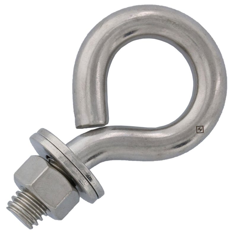 3/8" x 1" Stainless Steel Plain Eye Bolt#Size_3/8" x 1"