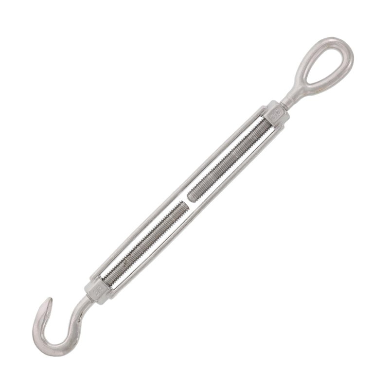 3/8" x 6" Stainless Steel Hook x Eye Turnbuckle#Size_3/8" x 6"