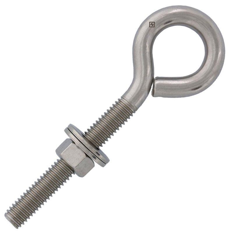 3/8" x 3" Stainless Steel Plain Eye Bolt#Size_3/8" x 3"