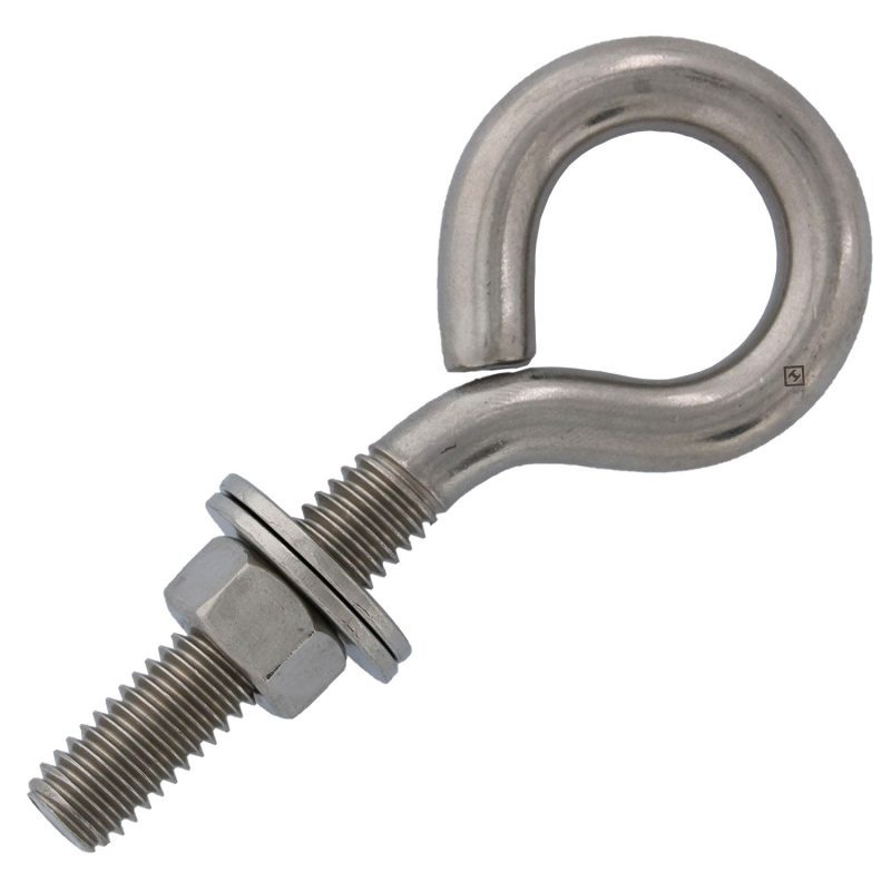 3/8" x 2" Stainless Steel Plain Eye Bolt#Size_3/8" x 2"