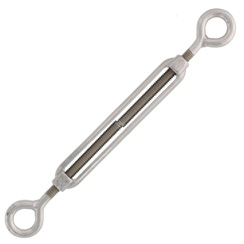 3/8" x 6" Stainless Steel Eye x Eye Turnbuckle, Version 1#Size_3/8" x 6"