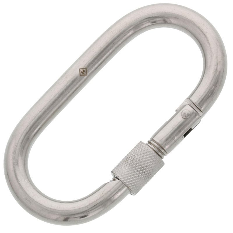 3/8" Stainless Steel Straight Spring Hook with Safety Nut#Size_3/8"