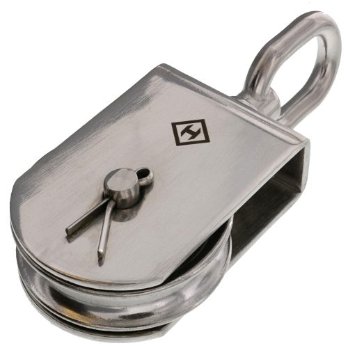 1/2" Rope x 3" Sheave Stainless Steel Swivel Eye Square Block#Size_1/2"