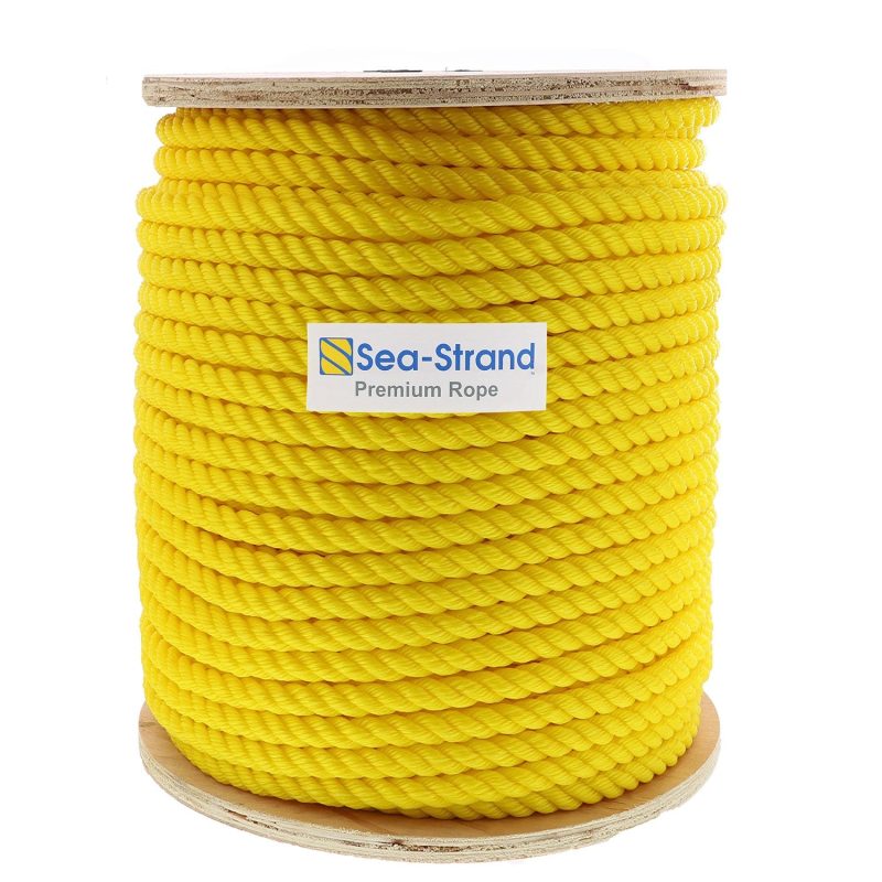 3/4" x 600' Reel, Yellow, 3-Strand Polypropylene Rope#Size_3/4" x 600'