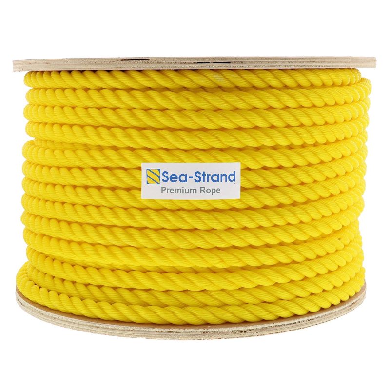 3/4" x 300' Reel, Yellow, 3-Strand Polypropylene Rope#Size_3/4" x 300'