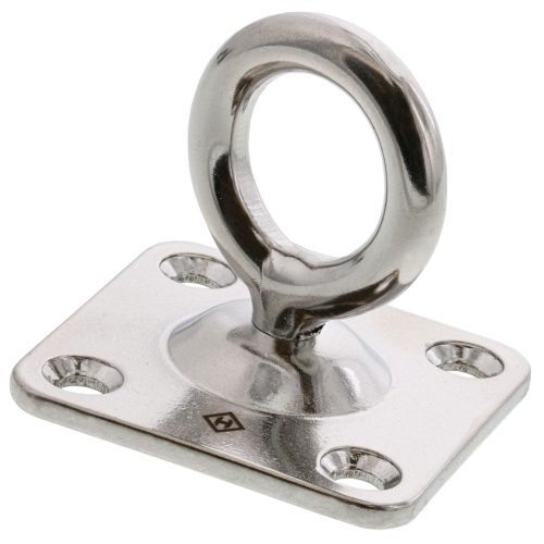 three sixteenth inch stainless steel pad eye square swivel#Size_3/16"