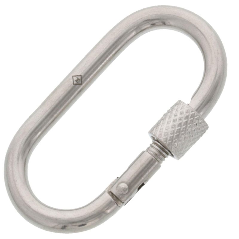 3/16" Stainless Steel Straight Spring Hook with Safety Nut#Size_3/16"