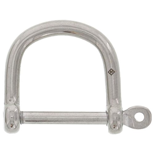 3/16" Stainless Steel Screw Pin Wide D Shackle#Size_3/16"