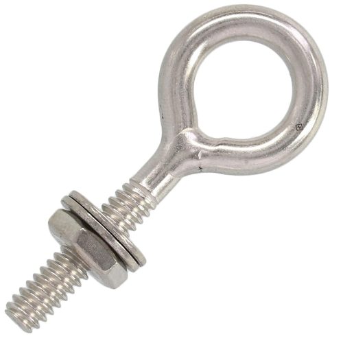 3/16" x 1" Stainless Steel Welded Eye Bolt#Size_3/16" x 1"